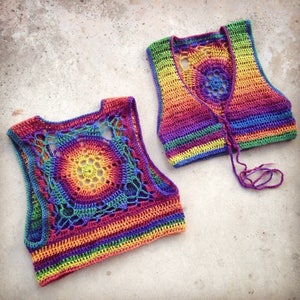 Crochet Vest Pattern Luna Mandala Vest image 4