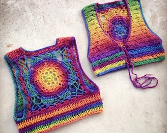 Crochet Vest Pattern - Luna Mandala Vest