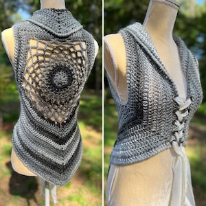 Crochet Vest Pattern - Dreamcatcher Mandala Vest & Sweater Pattern