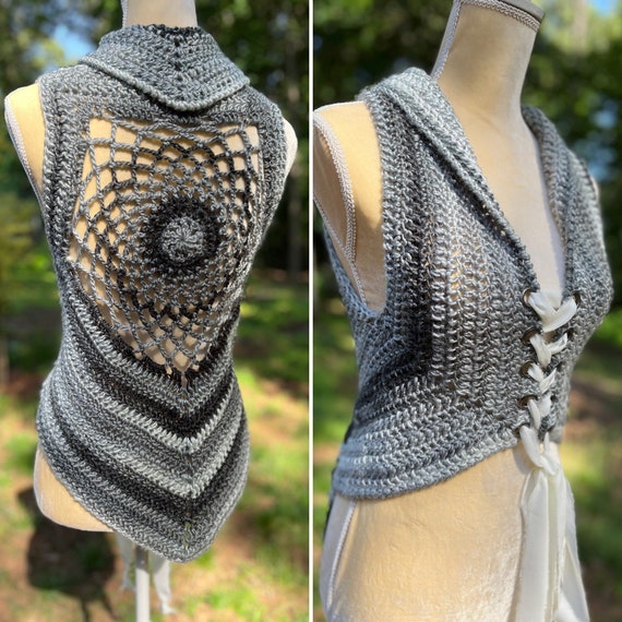 Crochet Vest Pattern - Dreamcatcher Mandala Vest & Sweater Pattern