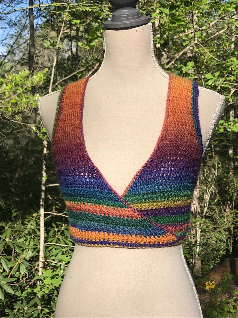 Crochet Vest Pattern Luna Mandala Wrap Vest // Cropped Sleeveless Sweater Easy Shrug Bolero image 3