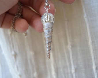 Unicorn horn necklace - natural shell necklace Unicorn horn pendant - Unicorn horn jewelry seashell necklace unicorn jewelry