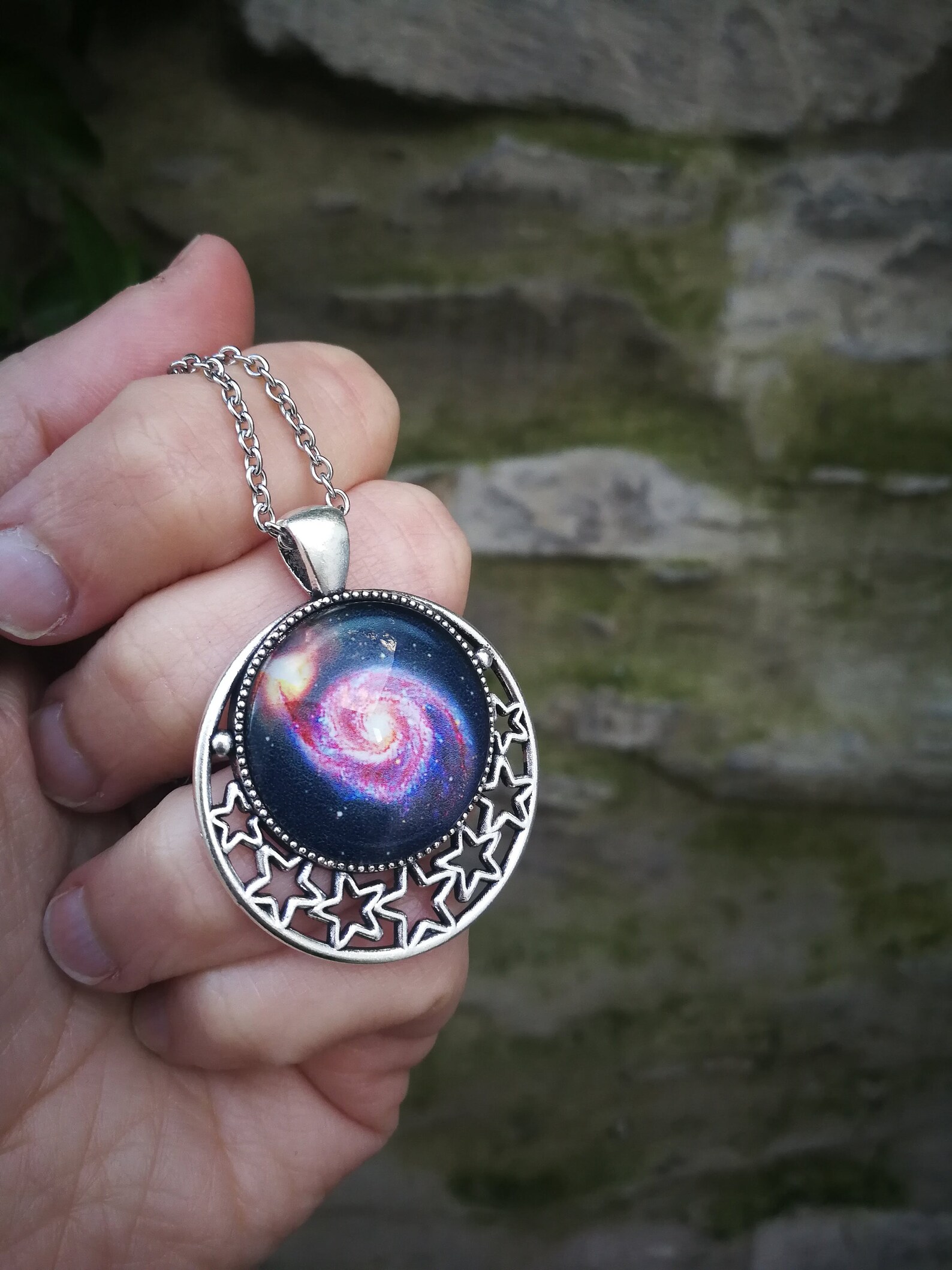 Glow in the Dark Galaxy Necklace Glowing Cosmic Necklace - Etsy