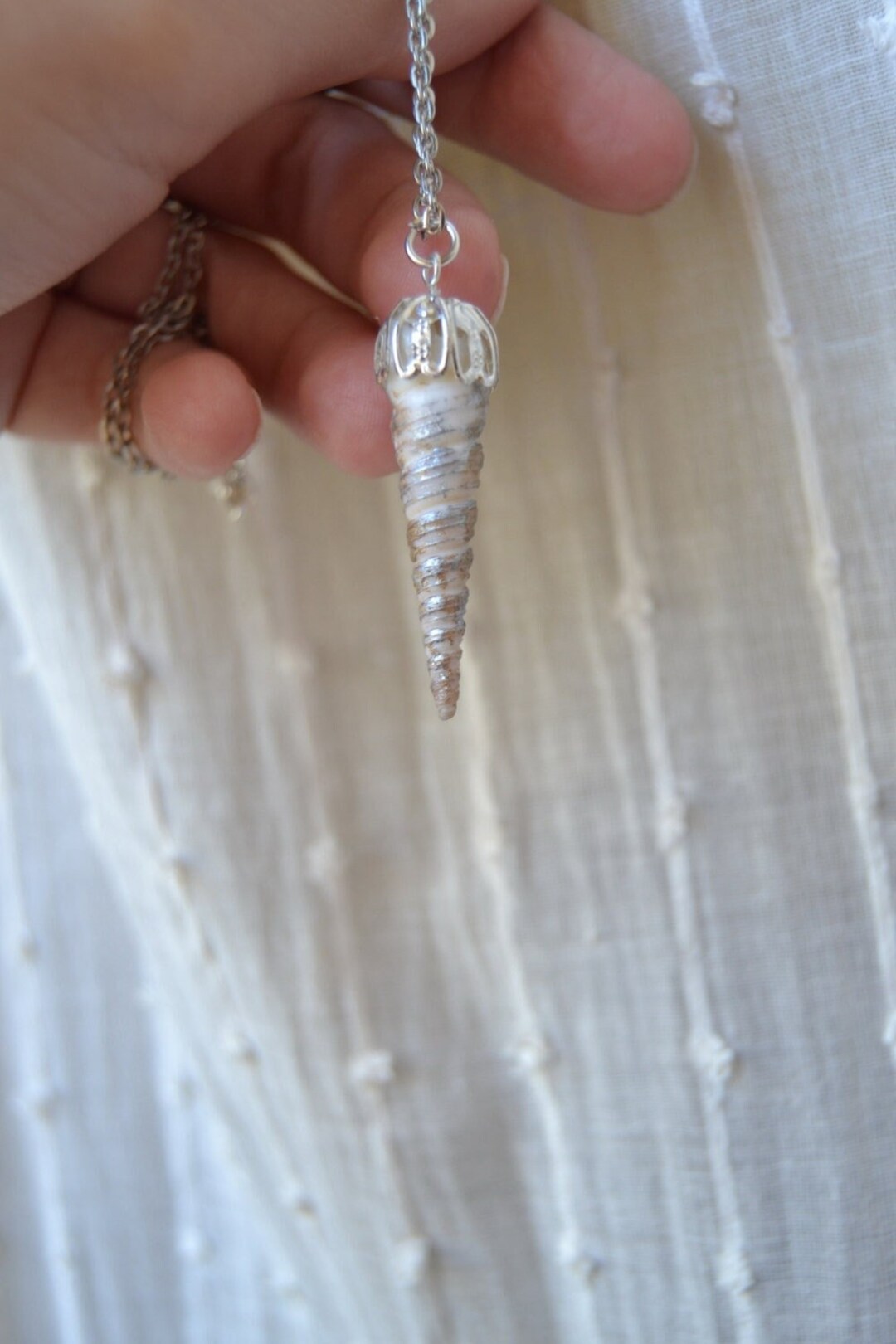 Unicorn Horn Necklace Natural Shell Necklace Unicorn Horn Pendant