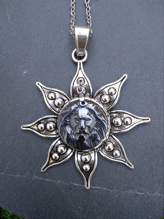 Lion and sun necklace discount