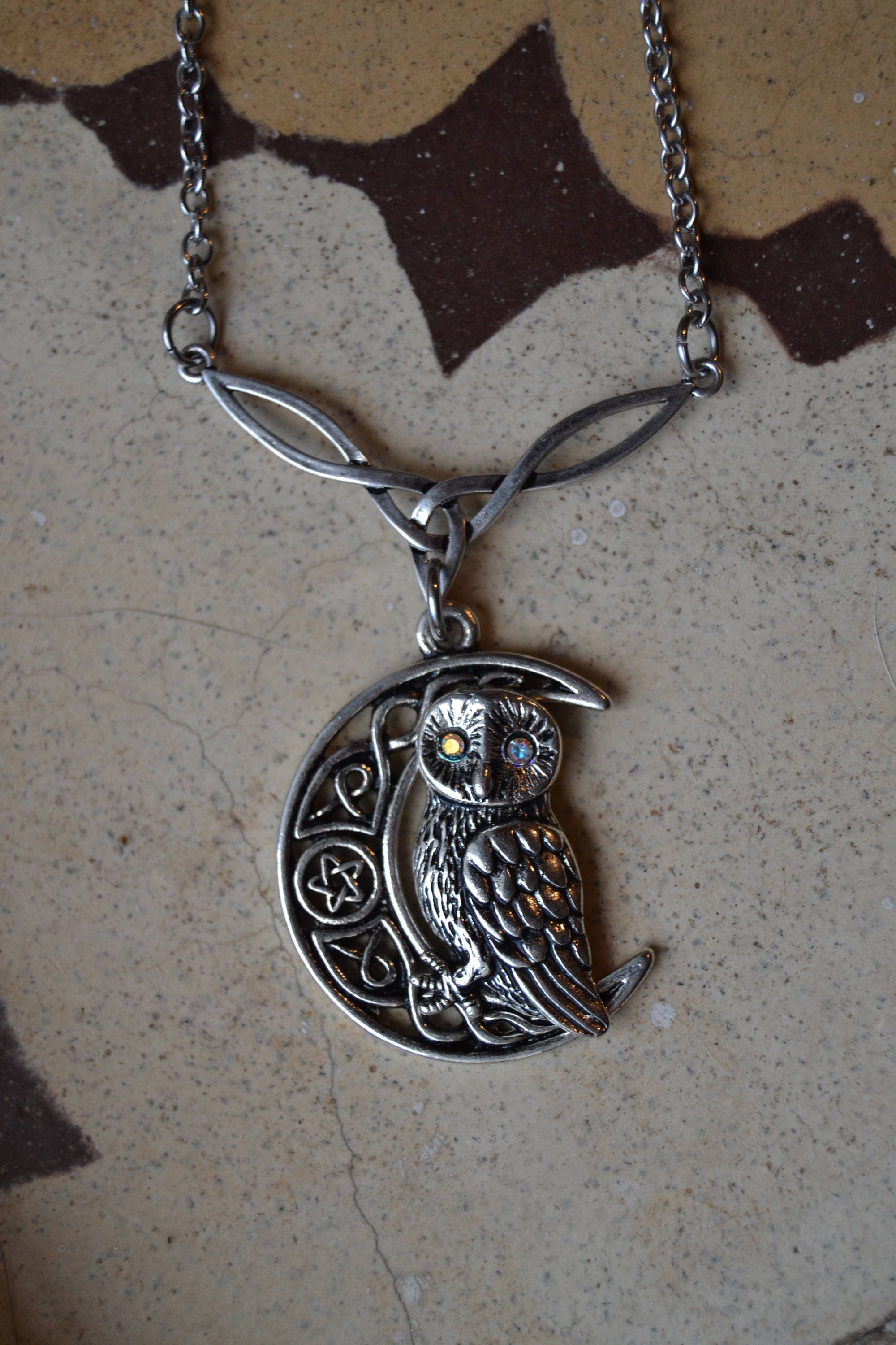Owl moon necklace best sale