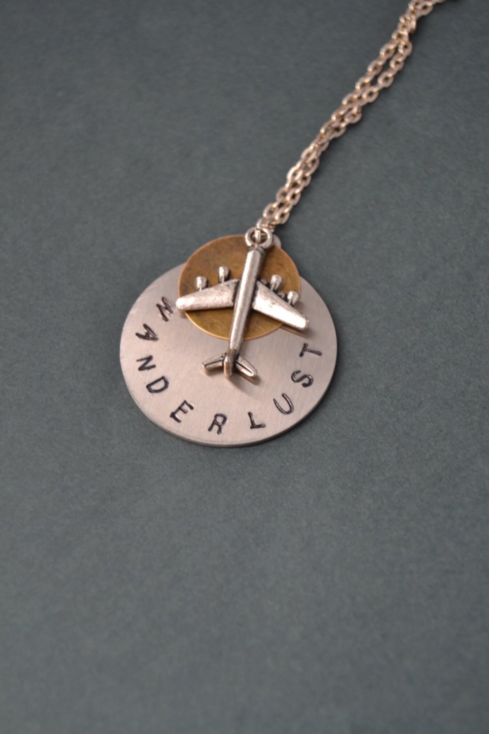 Wanderlust Necklace Airplane Necklace Wanderlust Jewelry Etsy