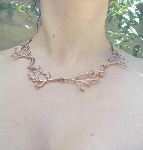 Rose gold bib necklace, rose gold 