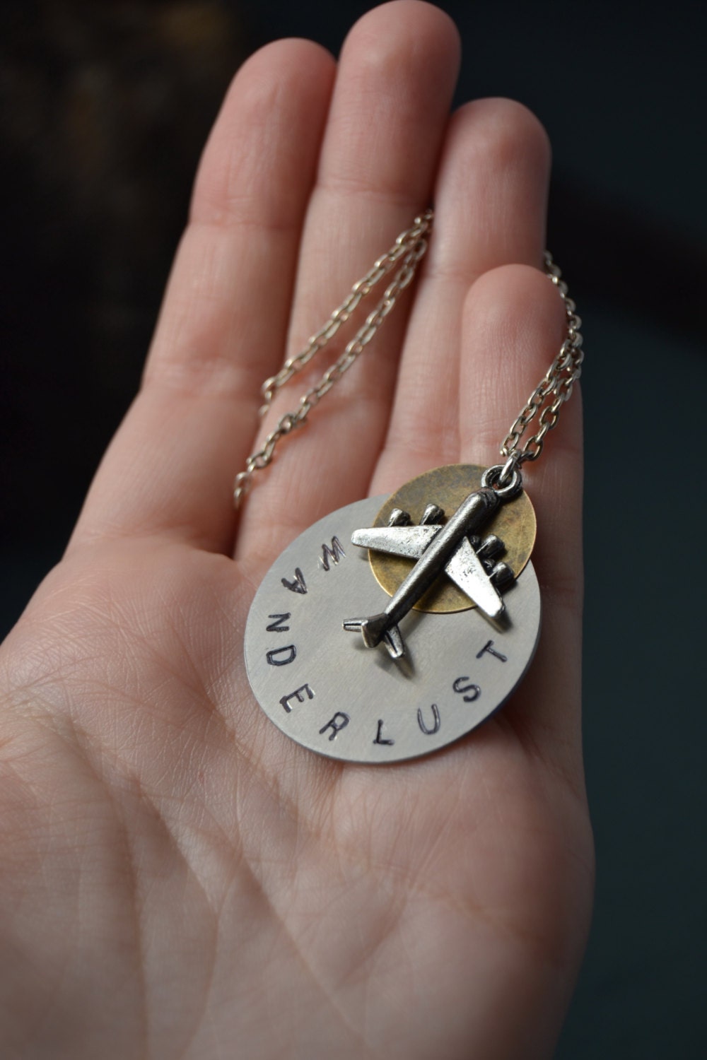 Wanderlust Necklace Airplane Necklace Wanderlust Jewelry Etsy