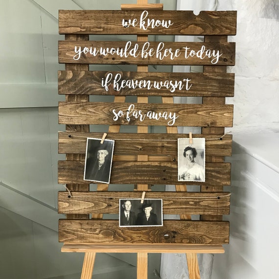 Rustic Wedding Photo Memory Board Etsy