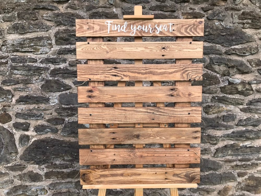 Rustic Wedding Seating Plan Board Etsy