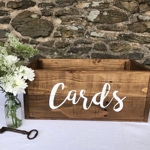 Wedding Card Box Rustic Wedding Decor Wedding Card Holder Etsy