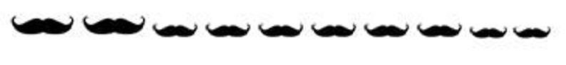 Single Mustache Nail Decals image 2