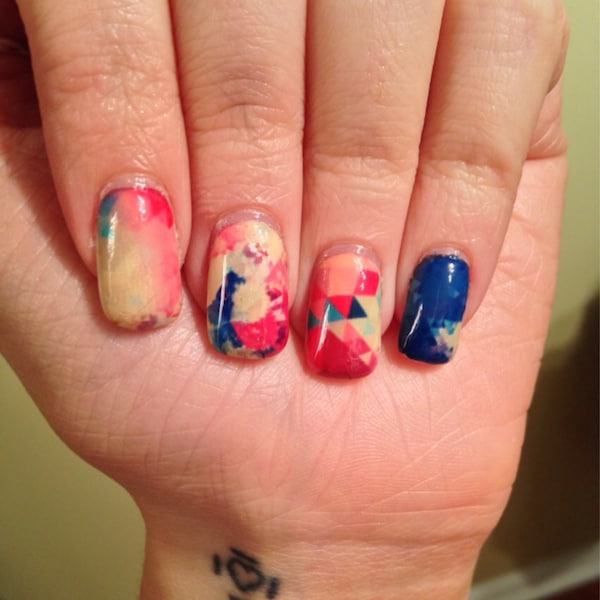 Multicoloured Prism Nail Wraps