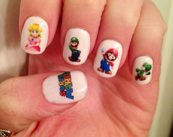 Calcomanías de Uñas de Super Mario