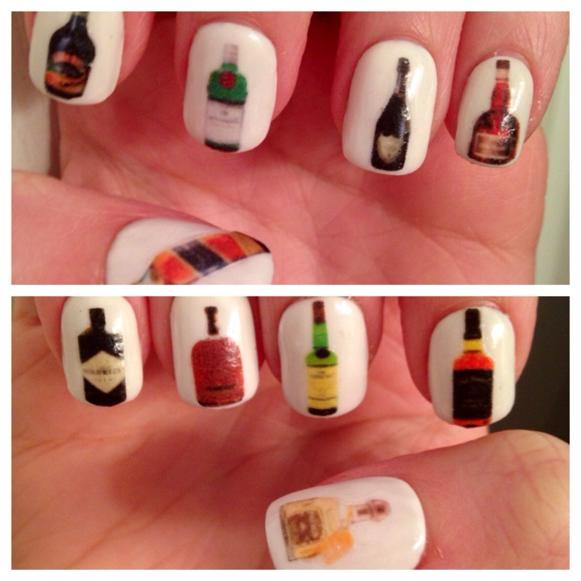Alcohol Bottles Nail Decals Etsy