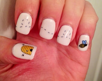 Bumble Bee and Hive Nail Decals