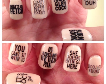 Mean Girls Quotes Nail Decals