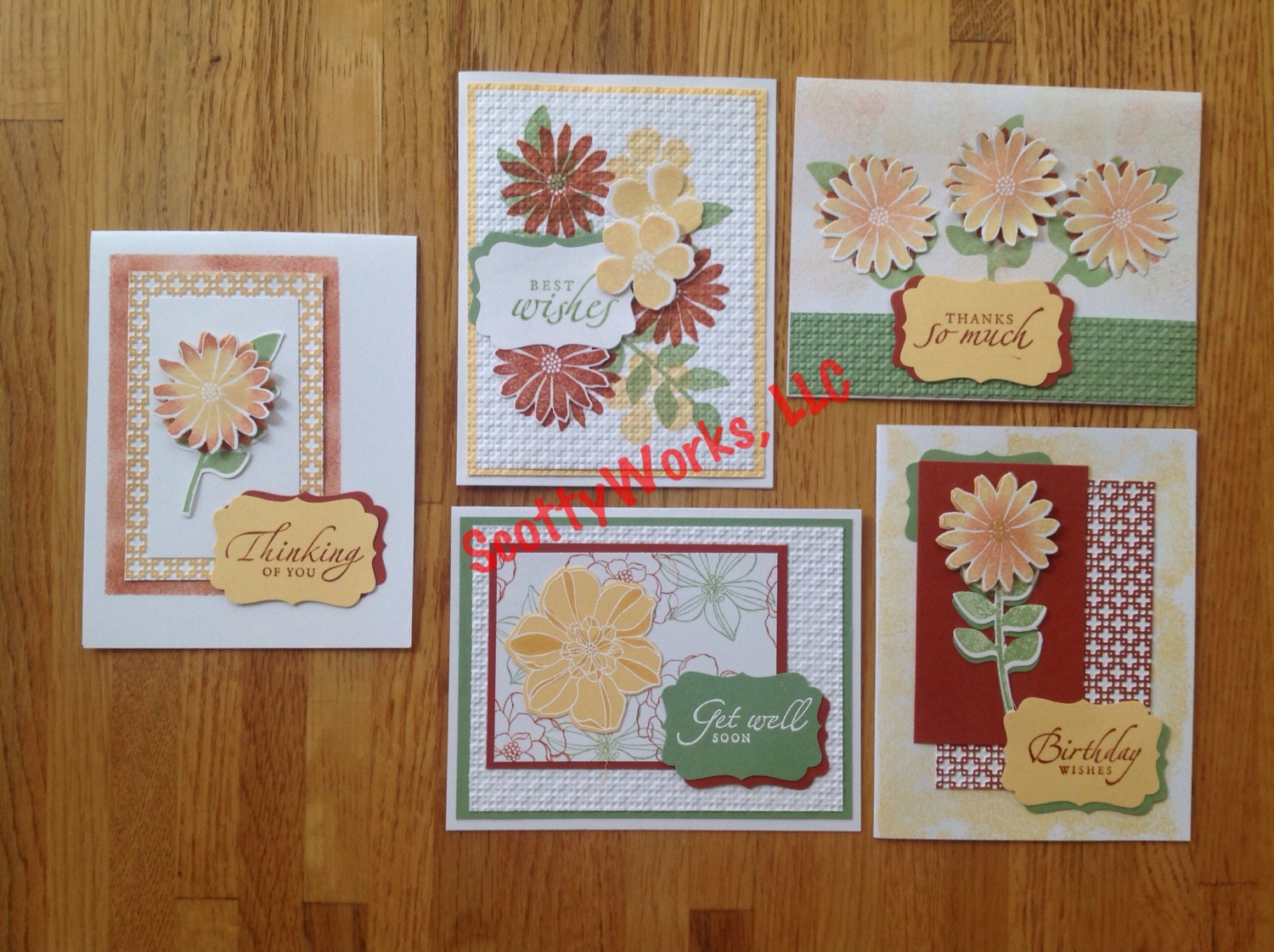 Notecards Set of 5 Handwoven Blank Cards Handmade Stationary Card