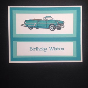 Birthday Wishes Card for Car Guy, Birthday Card, Card With Old Car B2-1 ...