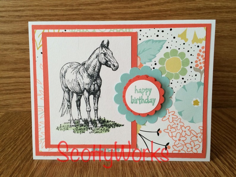 Teen Birthday Or Tween Birthday Horse Birthday Card Happy Birthday Card Stationery Paper Party Supplies Delage Com Br