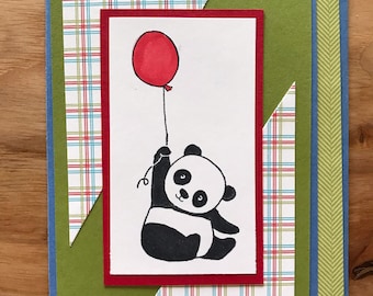 Panda birthday card for child, birthday card for toddler, birthday card for young girl, birthday card for young boy