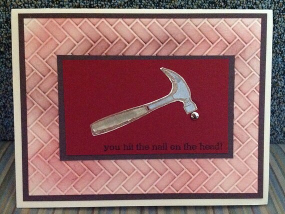 You Hit The Nail On The Head Thank You Card 2 Etsy You Hit The Nail On The Head Thank You Card 2 Etsy