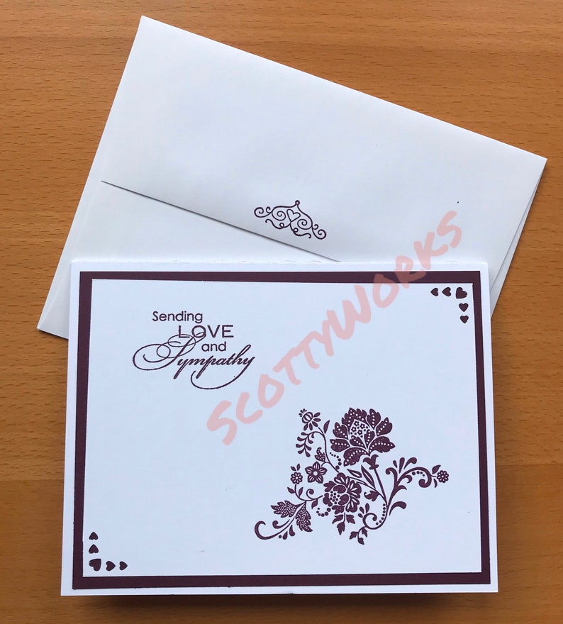 Sympathy card or set of cards Sending Love and Sympathy cards