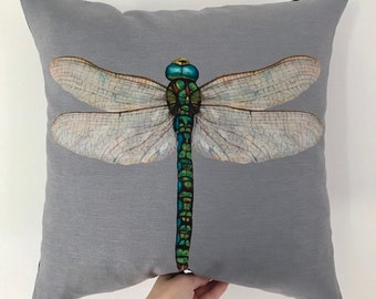 HGOD DESIGNS Dragonfly Pillow Cover,Decorative Throw Pillow Green Darner Dragonfly Isolated with Clipping Path Pillow Cases Cotton Linen Square Cushion Covers for Home Sofa Couch 18x18 inch Green HGOD DESIGNS Dragonfly Pillow Cover,Decorative Throw Pillow Green Darner Dragonfly Isolated with Clipping Path Pillow Cases Cotton Linen Square Cushion Covers for Home Sofa Couch 18x18 inch Green