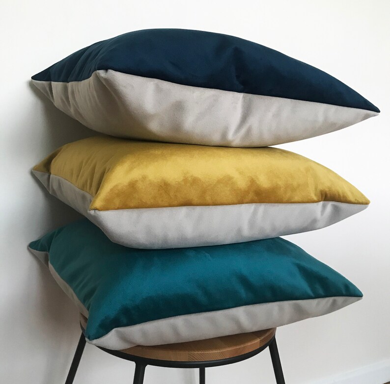 Luxury Handmade Teal Velvet Cushion Etsy