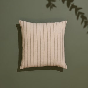 Sage green stripes cushion cover | 'Hermione'