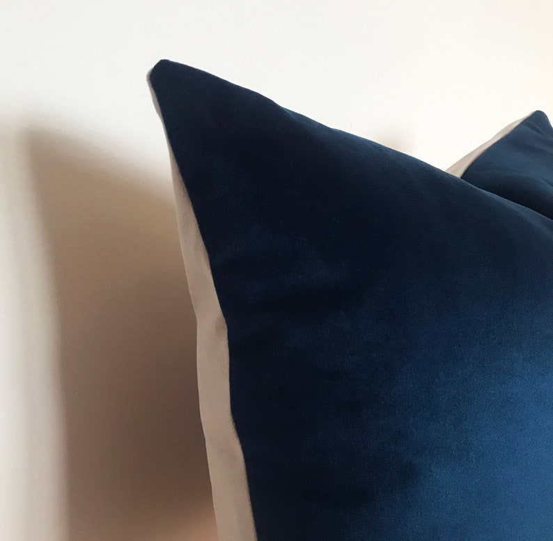 Luxury Handmade Velvet Cushion Covers Navy Blue Teal and Etsy UK