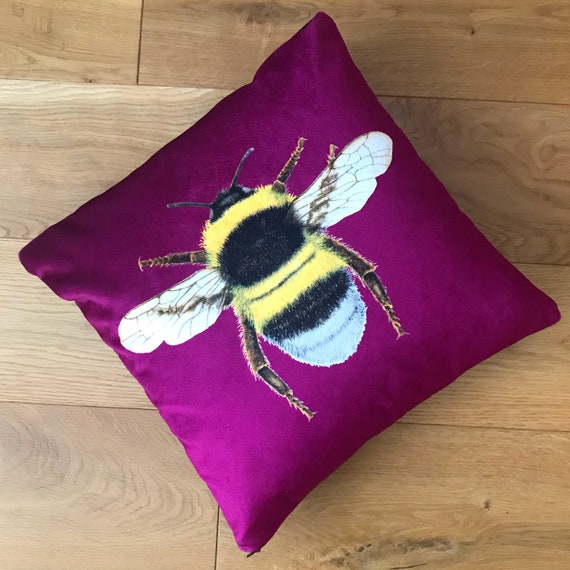 pink bee cushion