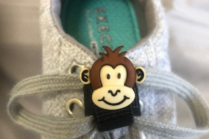 Monkey Head Shoe Lace Guard Cute Kids Gift Kids Birthday Gift Keep