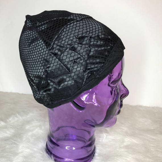 Black Mesh Satin Lined Wig Cap