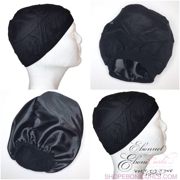 Wig Cap Satin Lined - Black
