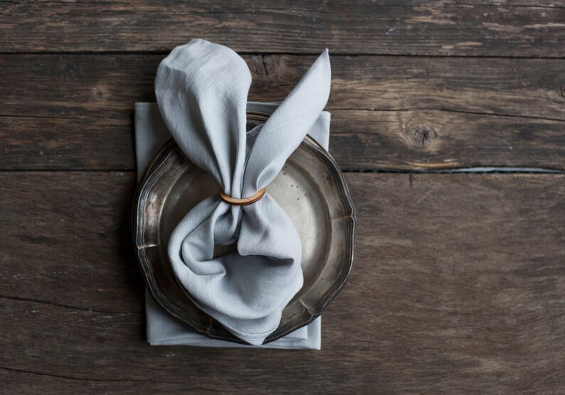 Washed large linen napkins Grey napkins linen napkins cloth Etsy