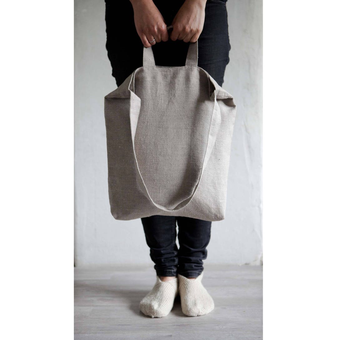 Linen Tote Bag Reusable Produce Bag Linen Shopping Bags - Etsy