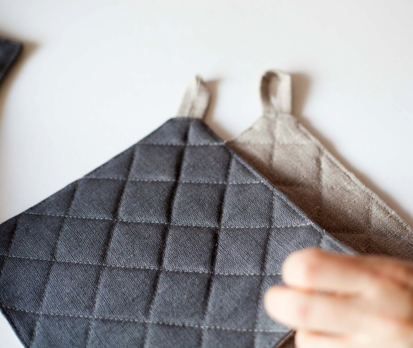 Pot Holders Linen Potholder in Neutral Tones Oven Potholders Etsy