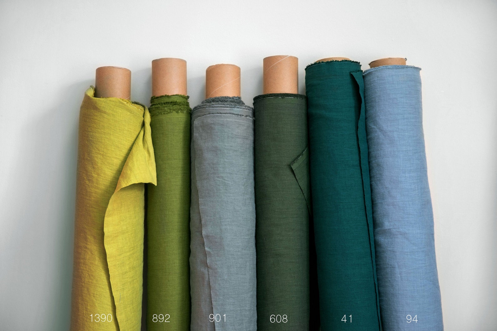 Green Linen Linen Fabric Linen Fabric by the Yard Natural Etsy