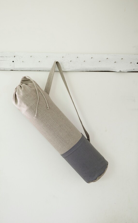 Linen Yoga Bag Natural Linen Yoga Mat Bag Big Burlap Sport Etsy