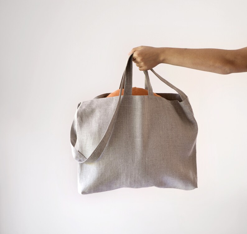 linen beach bag