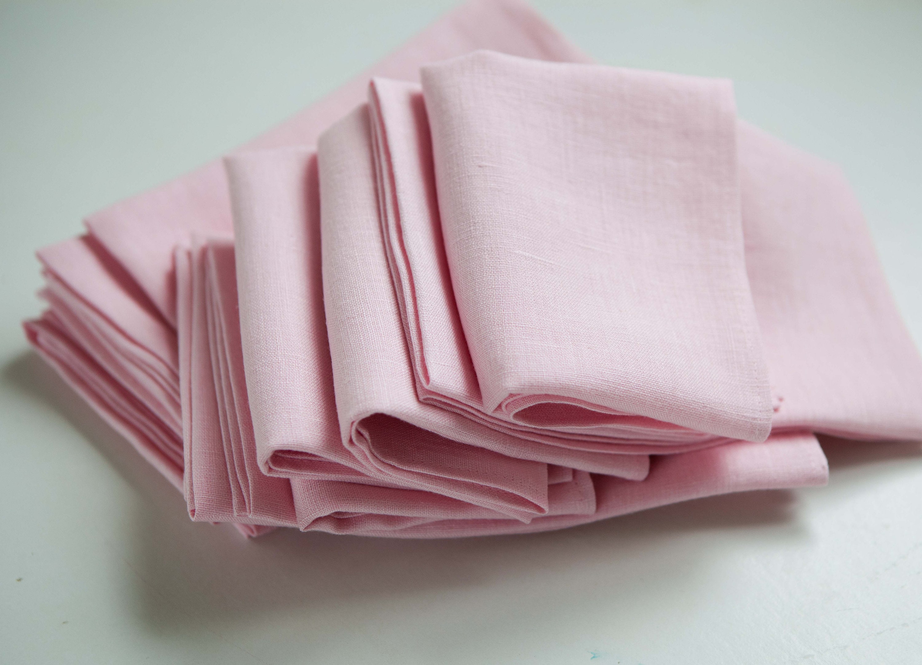 Linen napkins blush pink napkins set of 8 pastel napkins Etsy