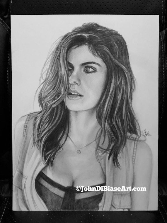 Custom Silk Poster Alexandra Daddario Collage Nude Wall Decor