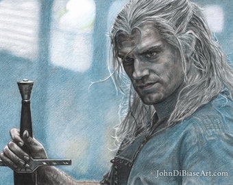 The Witcher (Henry Cavill) Drawing Print