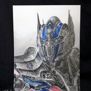 Drawing Print of Optimus Prime From Transformers: Age of