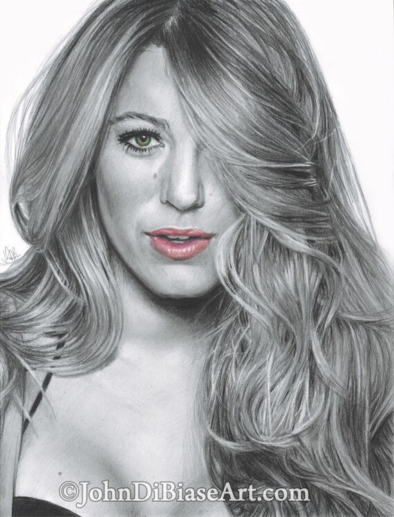 Drawing Print Of Blake Lively The Shallows Age Of Adaline Etsy Drawing Print Of Blake Lively The Shallows Age Of Adaline Etsy
