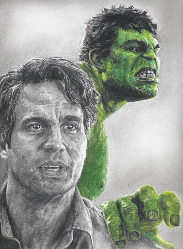 Dibujo de Hulk / Bruce Banner Mark Ruffalo de Avengers de hulk a lapiz Dibujo de Hulk / Bruce Banner Mark Ruffalo de Avengers