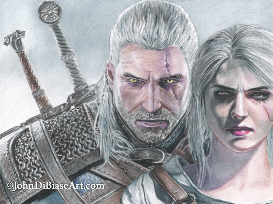The Witcher video Game Drawing Print -  Israel