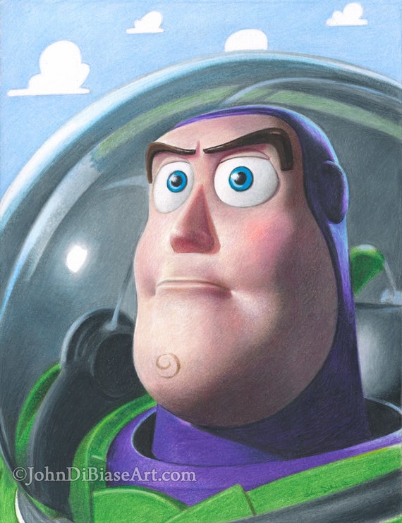 Print of Buzz Lightyear Toy Story Colored Pencil Drawing - Etsy Print of Buzz Lightyear Toy Story Colored Pencil Drawing - Etsy
